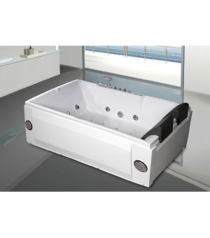 مغطس جاكوزي سستيم كامل مع خلاط  شلال وسماعة دش متحركة وإنارة - صيني 185 × 123 × 60 سم # 903